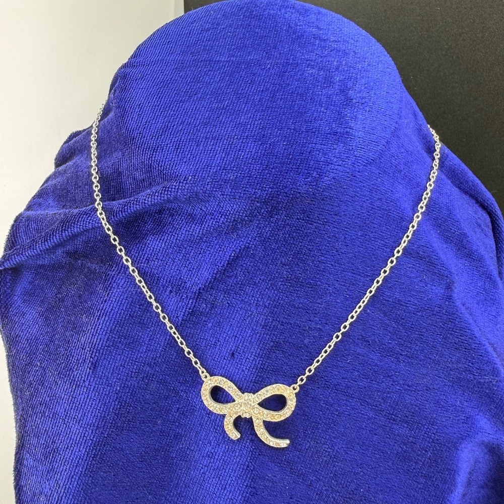Vintage Lennox Sterling Silver Bow Necklace‎ 19"